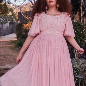 Jessakae Elegant Pink Gown with jewels